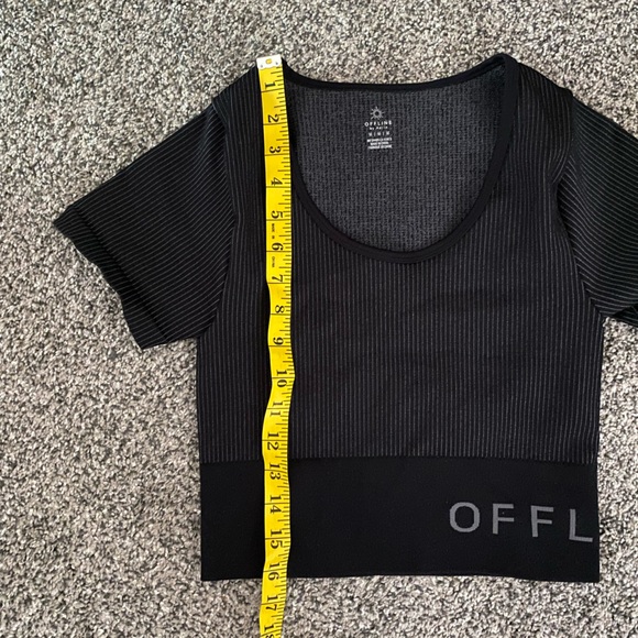 Aerie Offline Black Workout Top Medium - Picture 5 of 6